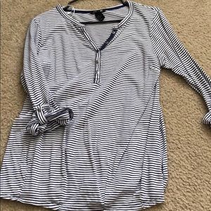 Two 3/4 sleeve maternity shirts